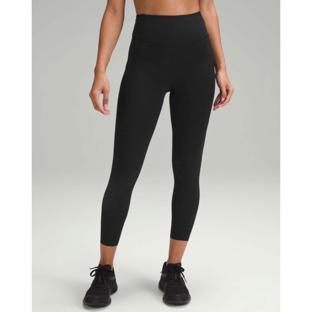 Lululemon Fast and Free Tight Nulux Black Running Leggings Womens Size 4 Active